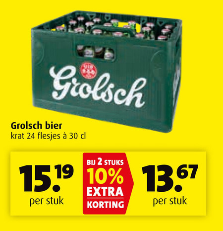 Grolsch   krat bier folder aanbieding bij  Boni - details