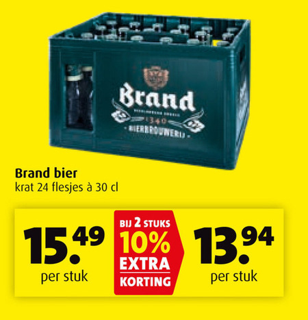 Brand   krat bier folder aanbieding bij  Boni - details