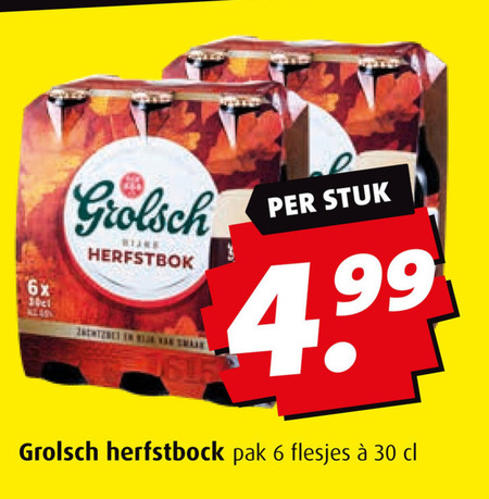 Grolsch   bokbier folder aanbieding bij  Boni - details