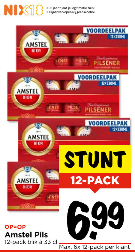 Amstel   blikje bier folder aanbieding bij  Vomar - details