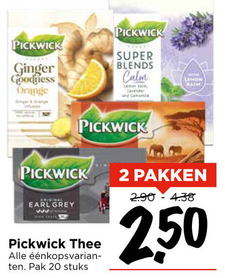 Pickwick   thee folder aanbieding bij  Vomar - details