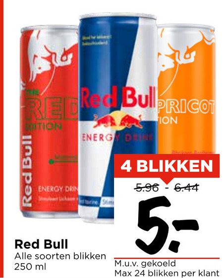 Red Bull   energiedrank folder aanbieding bij  Vomar - details