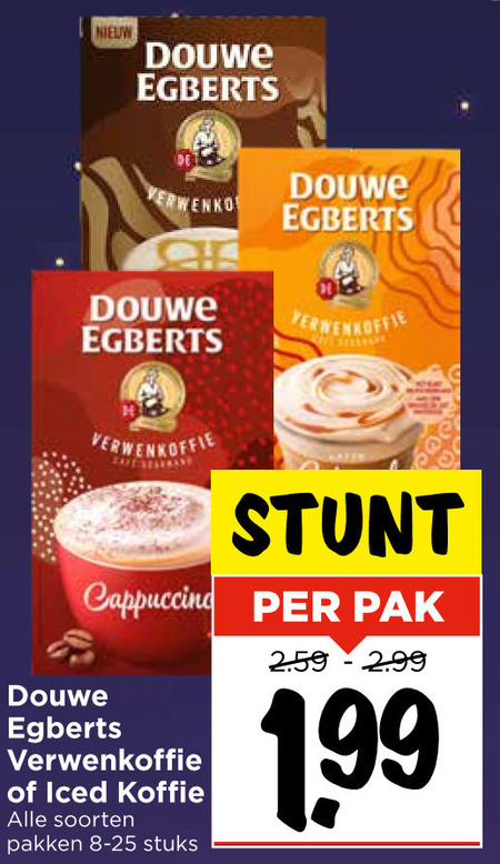 Douwe Egberts   oploskoffie folder aanbieding bij  Vomar - details