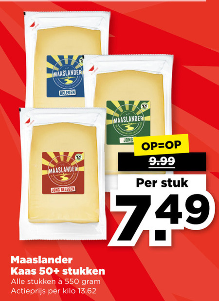 Maaslander   kaas folder aanbieding bij  Plus - details