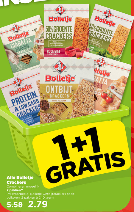 Bolletje   crackers folder aanbieding bij  Plus - details