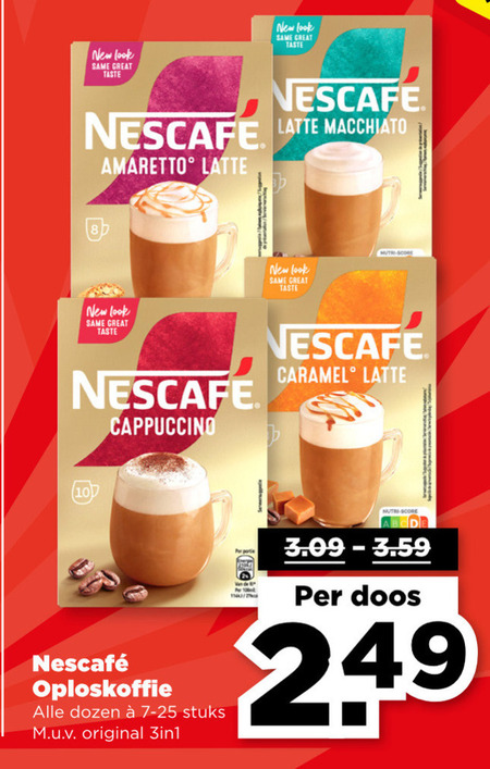 Nescafe   oploskoffie folder aanbieding bij  Plus - details