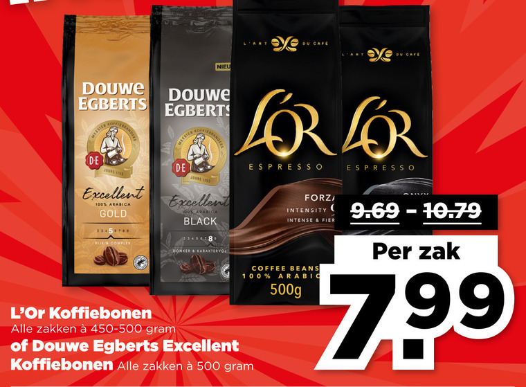 Douwe Egberts L Or   koffiebonen folder aanbieding bij  Plus - details