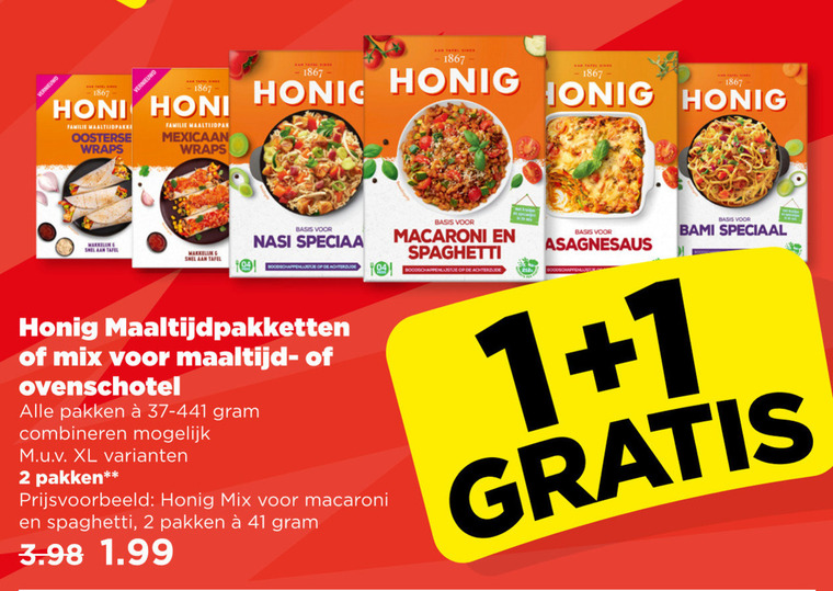 Honig   ovenschotel folder aanbieding bij  Plus - details