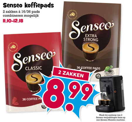 Douwe Egberts Senseo   koffiepad folder aanbieding bij  Boons Markt - details