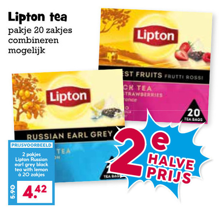 Lipton   thee folder aanbieding bij  Boons Markt - details