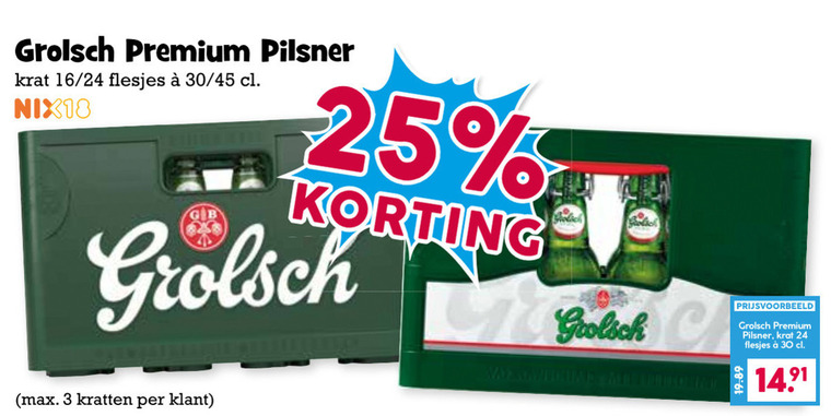 Grolsch   krat bier folder aanbieding bij  Boons Markt - details