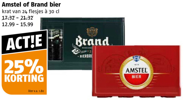 Brand   krat bier folder aanbieding bij  Poiesz - details