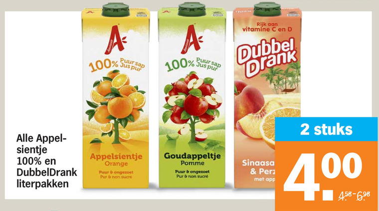 Appelsientje   fruitdrank folder aanbieding bij  Albert Heijn - details