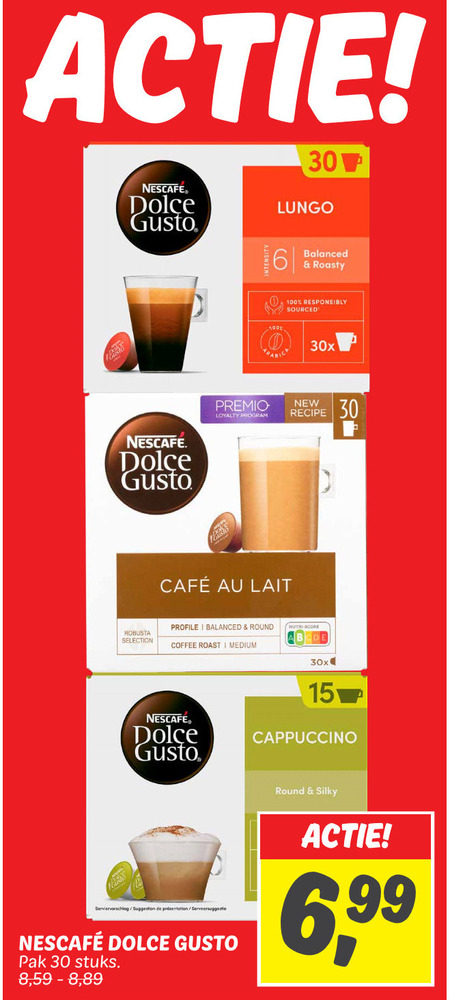 Nescafe   dolce gusto capsules folder aanbieding bij  Dekamarkt - details