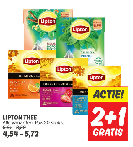 Lipton   thee folder aanbieding bij  Dekamarkt - details