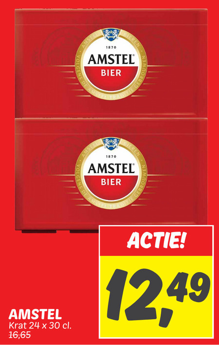 Amstel   krat bier folder aanbieding bij  Dekamarkt - details