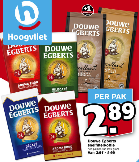 Douwe Egberts   koffie folder aanbieding bij  Hoogvliet - details