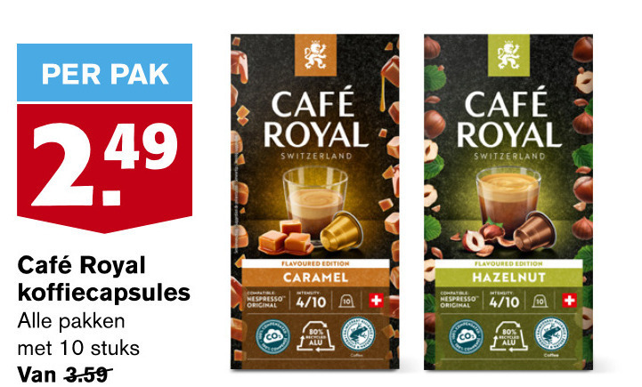 Cafe Royal   koffiecups folder aanbieding bij  Hoogvliet - details