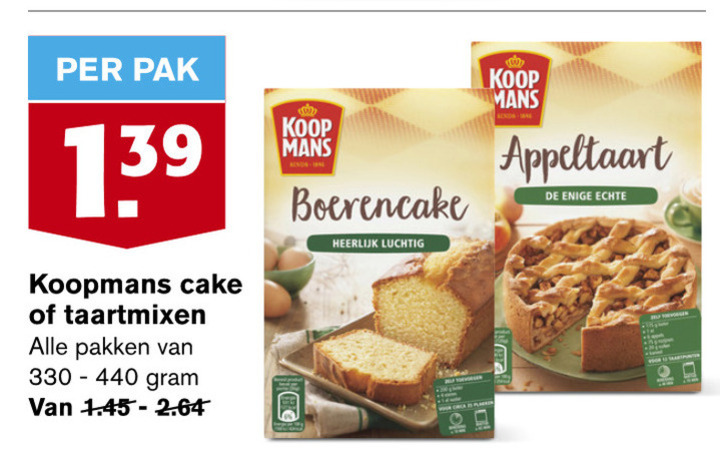 Koopmans   cakemix, bakmix folder aanbieding bij  Hoogvliet - details