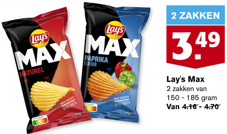 Lays   chips folder aanbieding bij  Hoogvliet - details