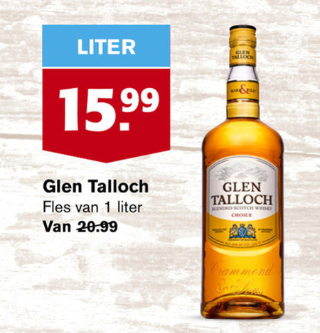 Glen Talloch   whisky folder aanbieding bij  Hoogvliet - details