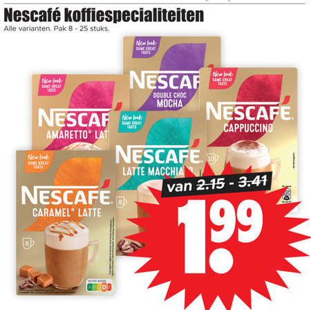 Nescafe   oploskoffie folder aanbieding bij  Dirk - details