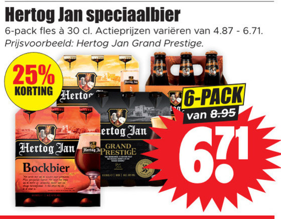 Hertog Jan   speciaalbier folder aanbieding bij  Dirk - details