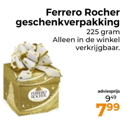 Ferrero Rocher   chocolade folder aanbieding bij  Trekpleister - details