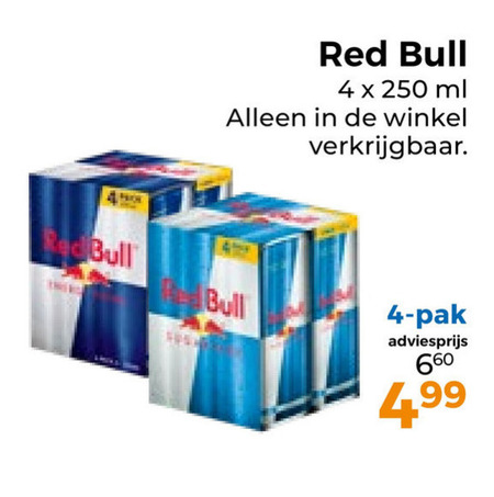 Red Bull   energiedrank folder aanbieding bij  Trekpleister - details