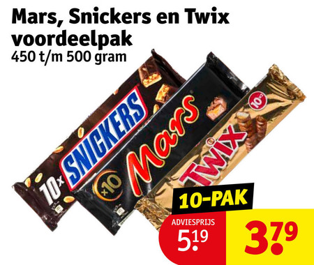 Snickers   chocoladereep folder aanbieding bij  Kruidvat - details