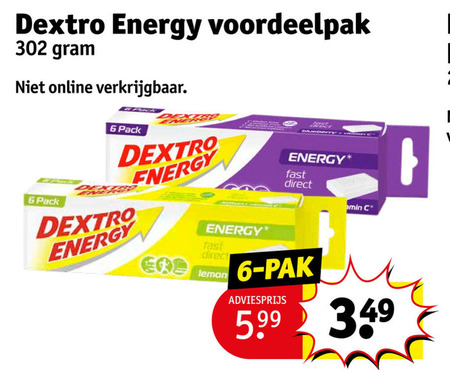 Dextro Energy   druivensuiker folder aanbieding bij  Kruidvat - details