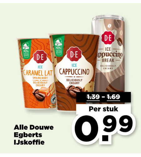 Douwe Egberts   ijskoffie folder aanbieding bij  Plus - details