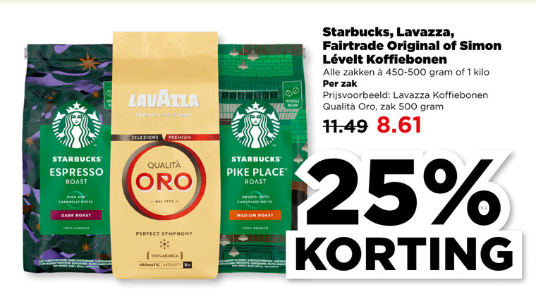 Lavazza   koffiebonen folder aanbieding bij  Plus - details