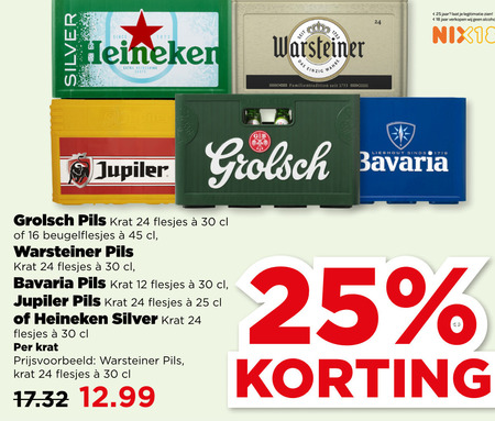 Warsteiner   krat bier folder aanbieding bij  Plus - details