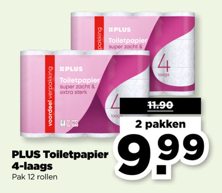 Plus Huismerk   toiletpapier folder aanbieding bij  Plus - details