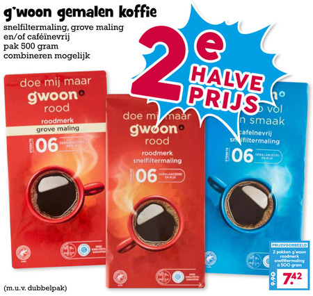 Gwoon   koffie folder aanbieding bij  Boons Markt - details