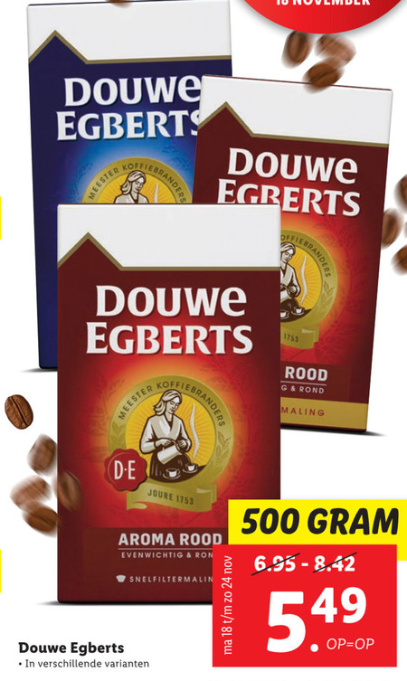 Douwe Egberts   koffie folder aanbieding bij  Lidl - details