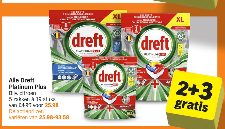 Dreft   vaatwasmiddel folder aanbieding bij  Albert Heijn - details