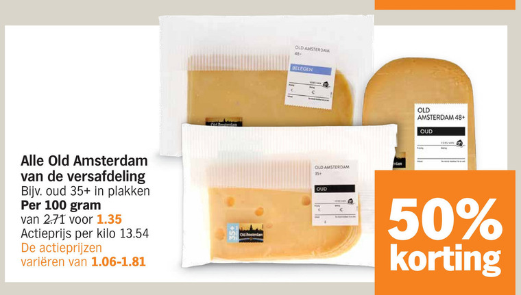 Old Amsterdam   kaasplakken, kaas folder aanbieding bij  Albert Heijn - details