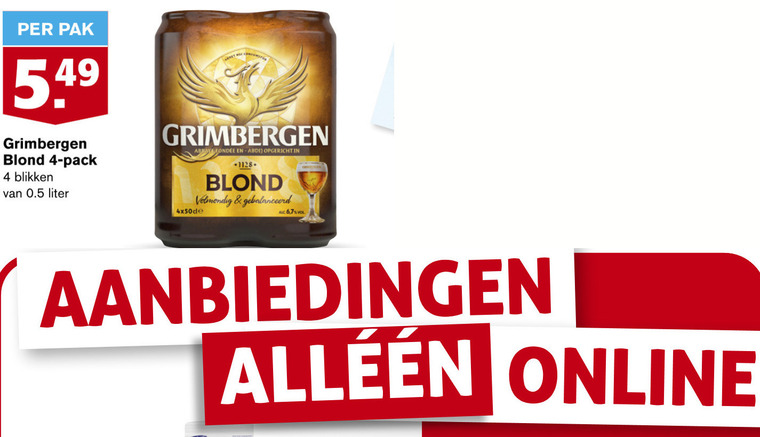 Grimbergen   speciaalbier folder aanbieding bij  Hoogvliet - details