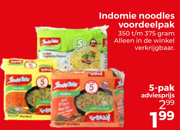 Indomie   noodles folder aanbieding bij  Trekpleister - details