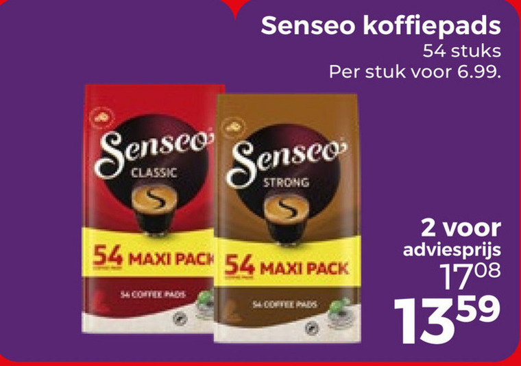 Douwe Egberts Senseo   koffiepad folder aanbieding bij  Trekpleister - details