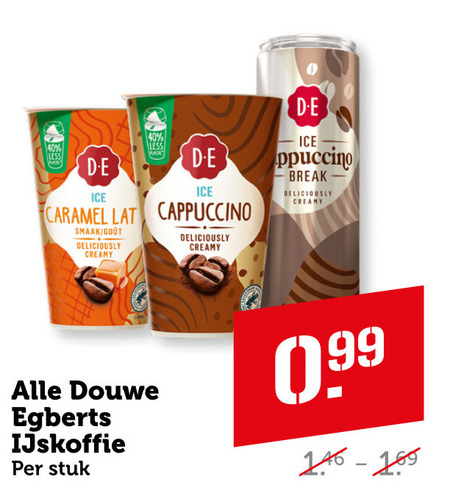 Douwe Egberts   ijskoffie folder aanbieding bij  Coop - details