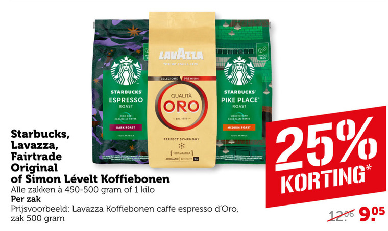 Simon Levelt   koffiebonen folder aanbieding bij  Coop - details