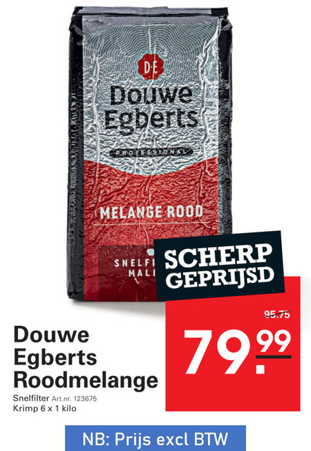 Douwe Egberts   koffie folder aanbieding bij  Sligro - details