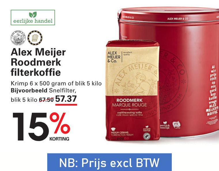 Alex Meijer   koffie folder aanbieding bij  Sligro - details