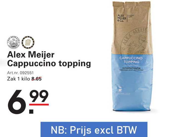 Alex Meijer   cacaopoeder folder aanbieding bij  Sligro - details