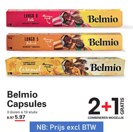 Belmio   koffiecups folder aanbieding bij  Sligro - details