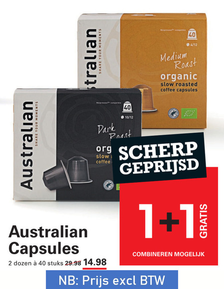 Australian   koffiecups folder aanbieding bij  Sligro - details