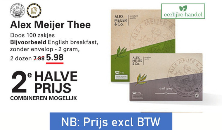 Alex Meijer   thee folder aanbieding bij  Sligro - details